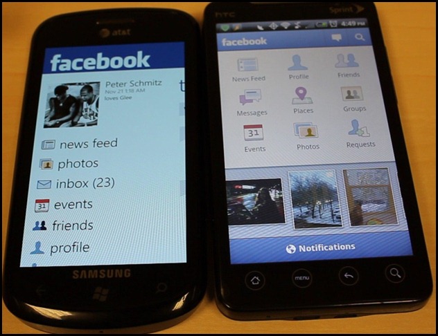 Samsung-Focus-vs-HTC-EVO-screenshot
